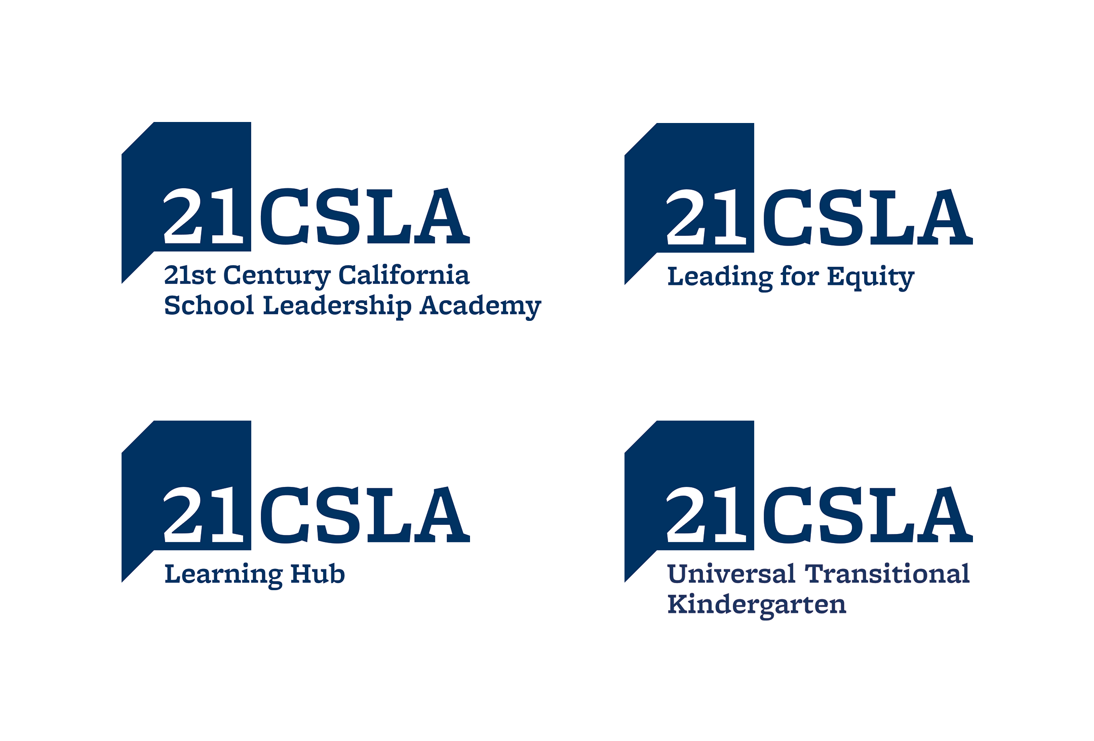 Berkeley School of Education 21CSLA logo initiative variations