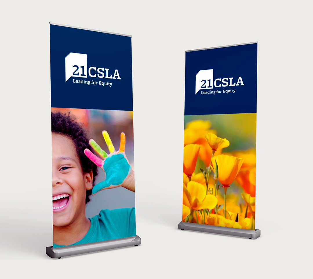 Berkeley School of Education 21CSLA showcase banners