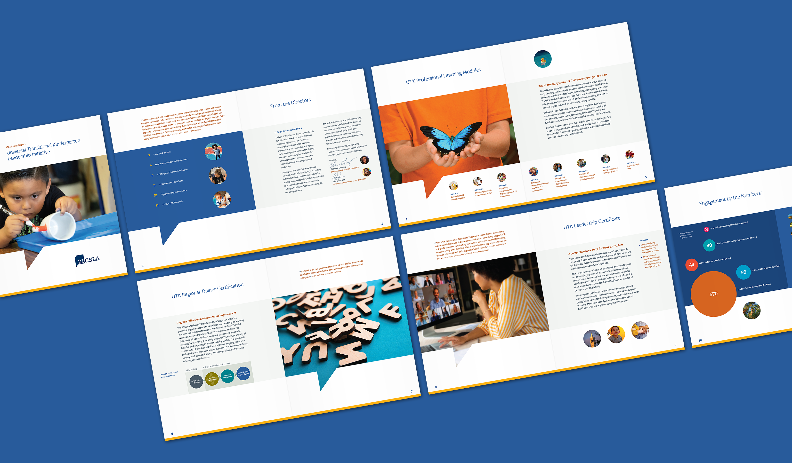 Berkeley School of Education 21CSLA Universal Transitional Kindergarten report spreads