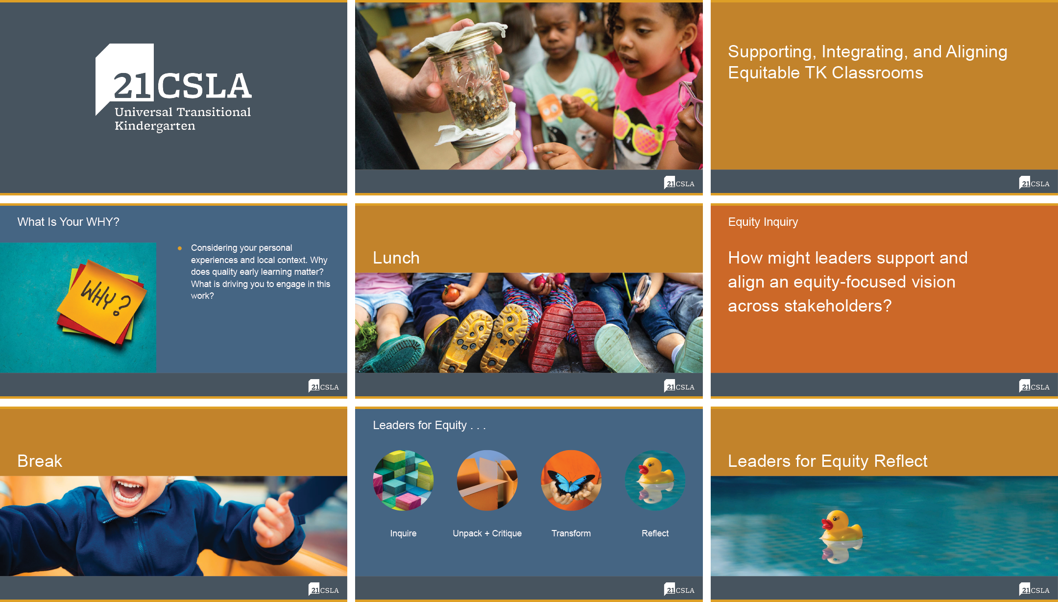 Berkeley School of Education 21CSLA Universal Transitional Kindergarten slide deck theme and template