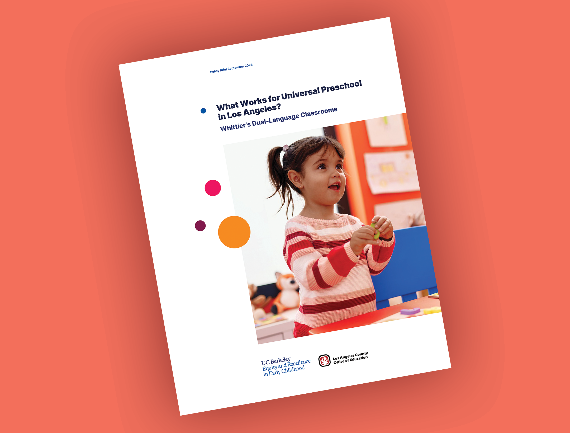 Berkeley School of Education Equity and Excellence in Early Childhood policy brief cover