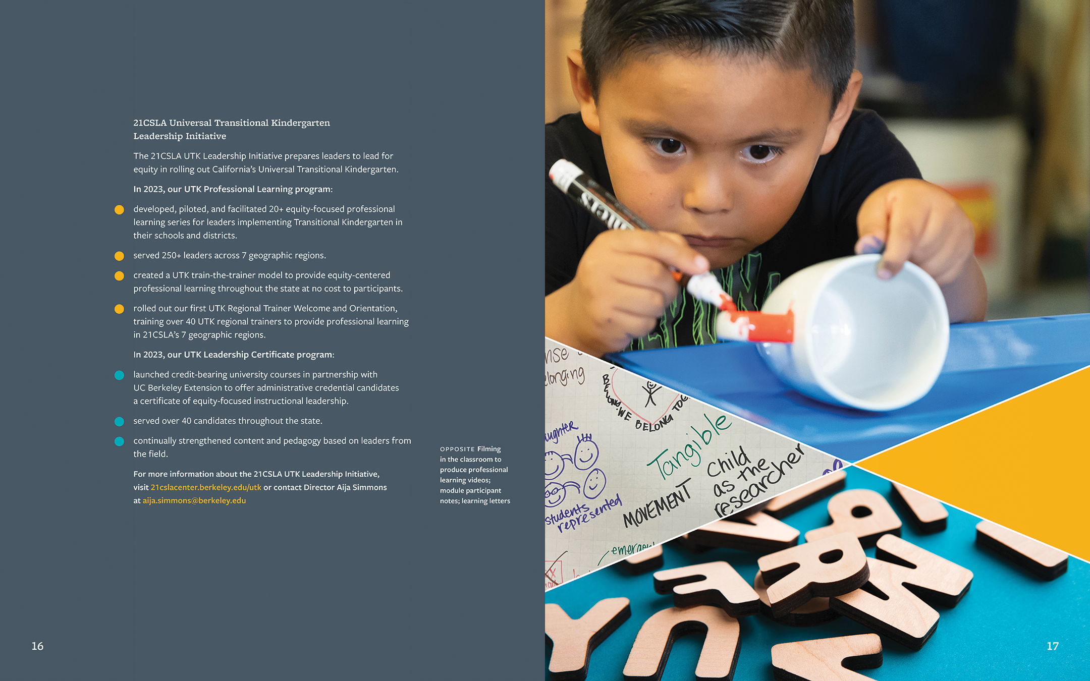 Berkeley School of Education Leadership Programs 2023 in Review report spread