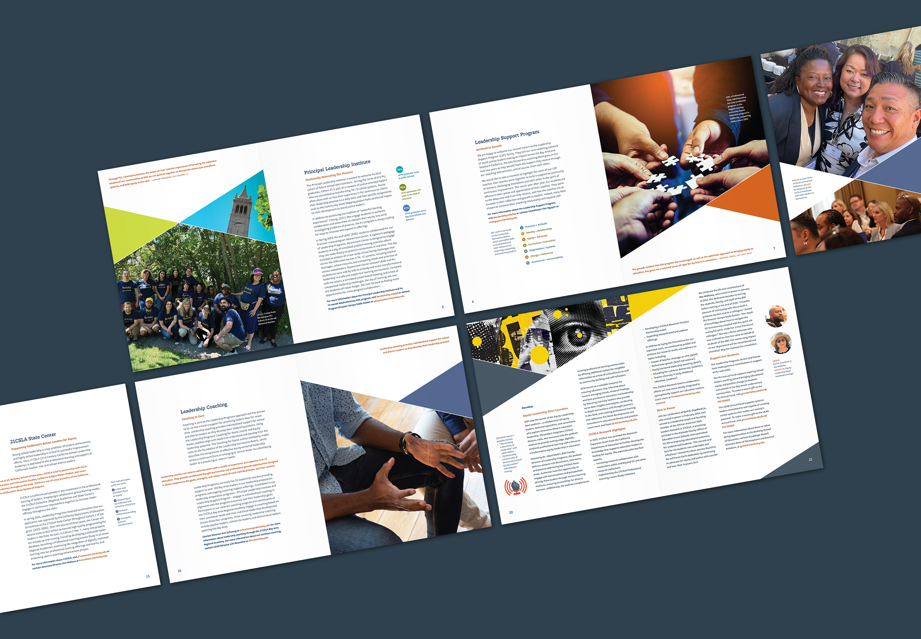Berkeley School of Education Leadership Programs 2023 in Review report spreads
