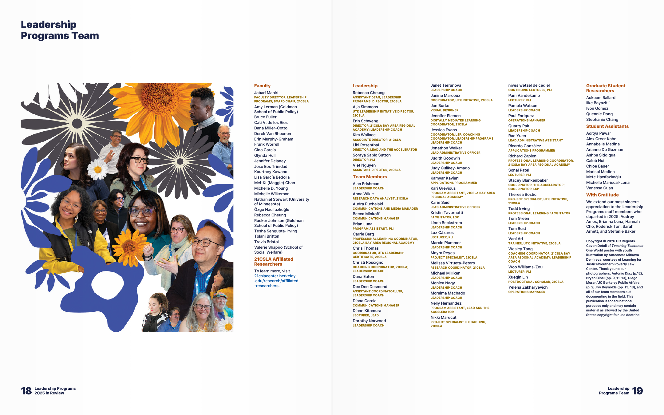 Berkeley School of Education Leadership Programs 2025 in Review report spread